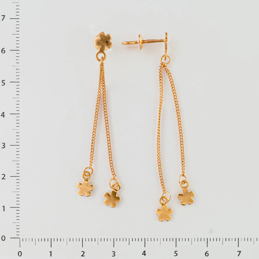 Серьги из красного золота 585 пробы