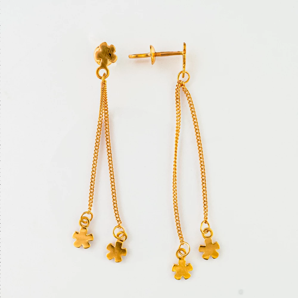 Серьги из красного золота 585 пробы