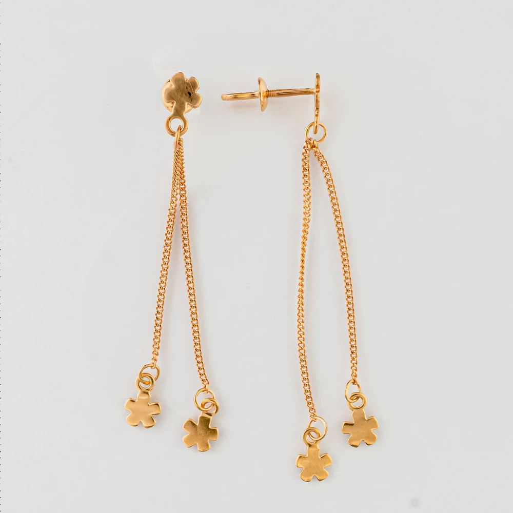 Серьги из красного золота 585 пробы