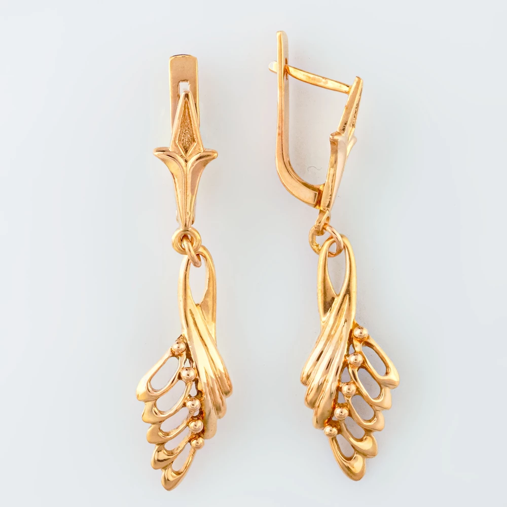 Серьги из красного золота 585 пробы