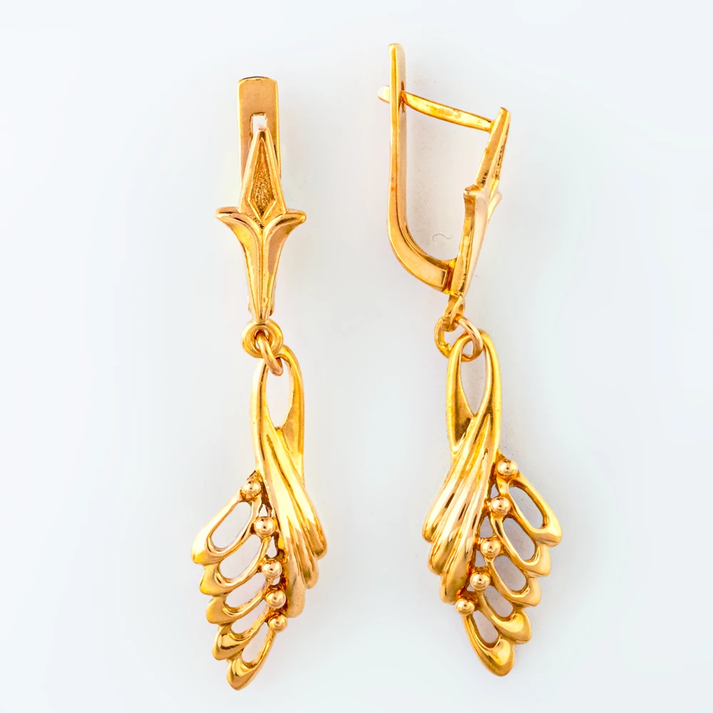 Серьги из красного золота 585 пробы