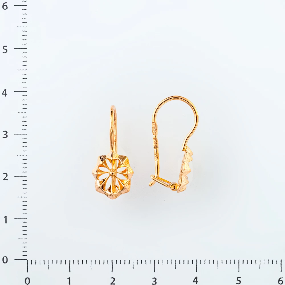 Серьги из желтого золота 583 пробы
