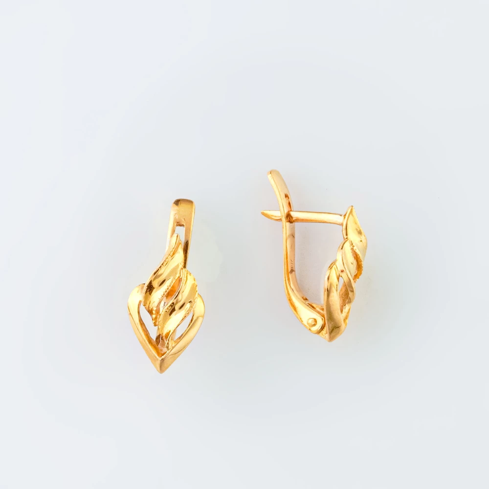 Серьги из красного золота 585 пробы