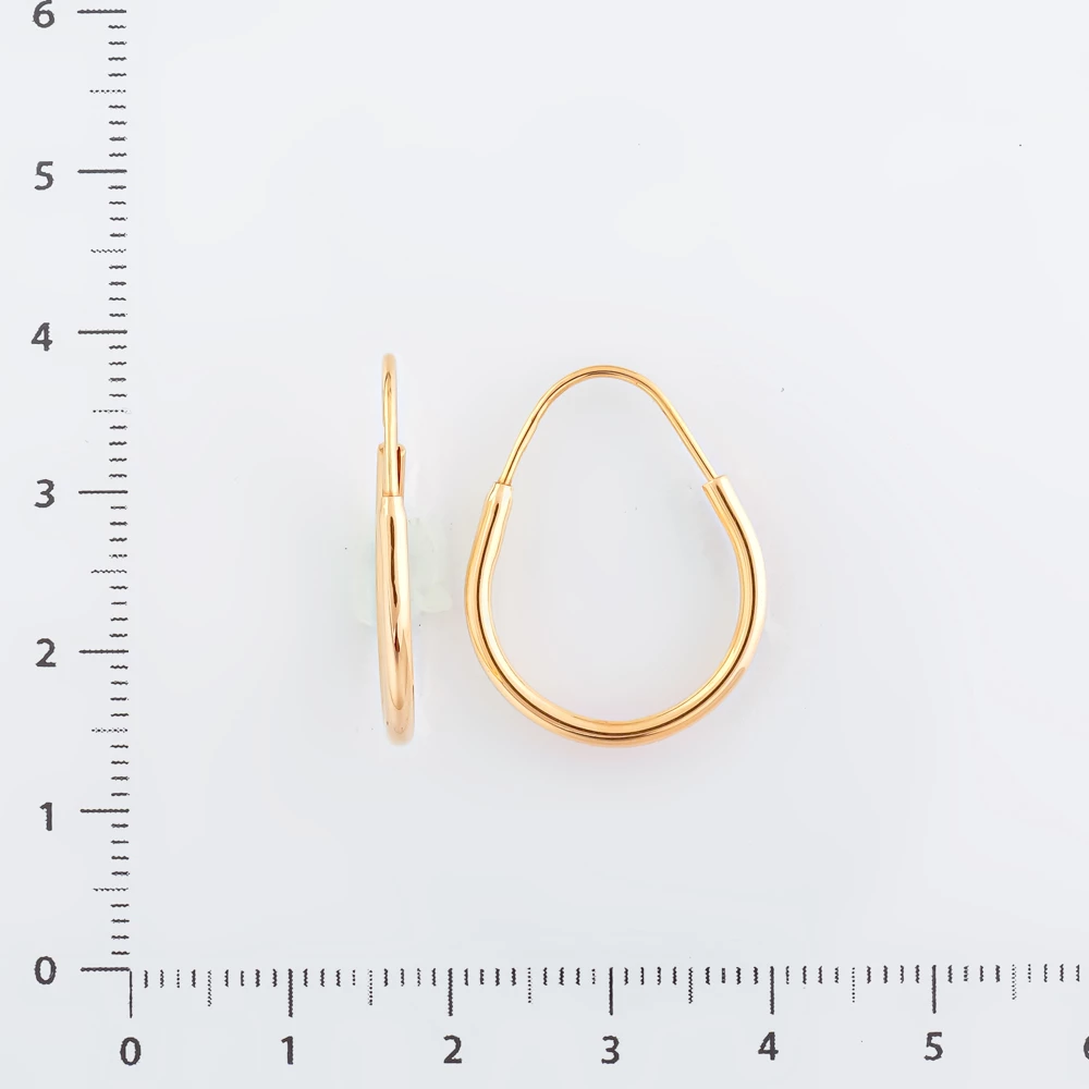 Серьги конго из красного золота 583 пробы