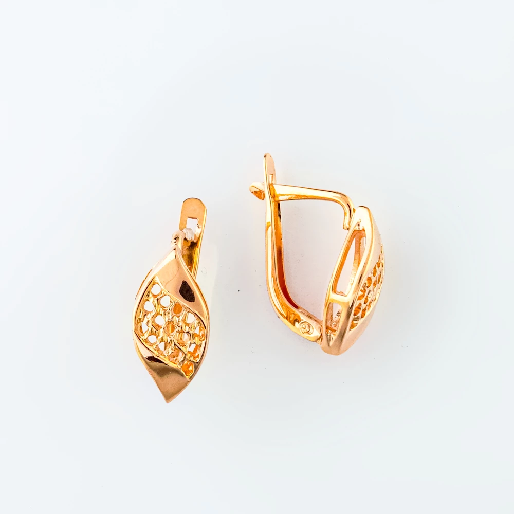 Серьги из красного золота 585 пробы