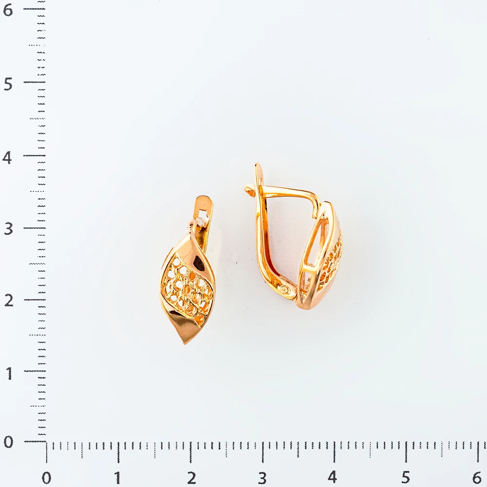 Серьги из красного золота 585 пробы