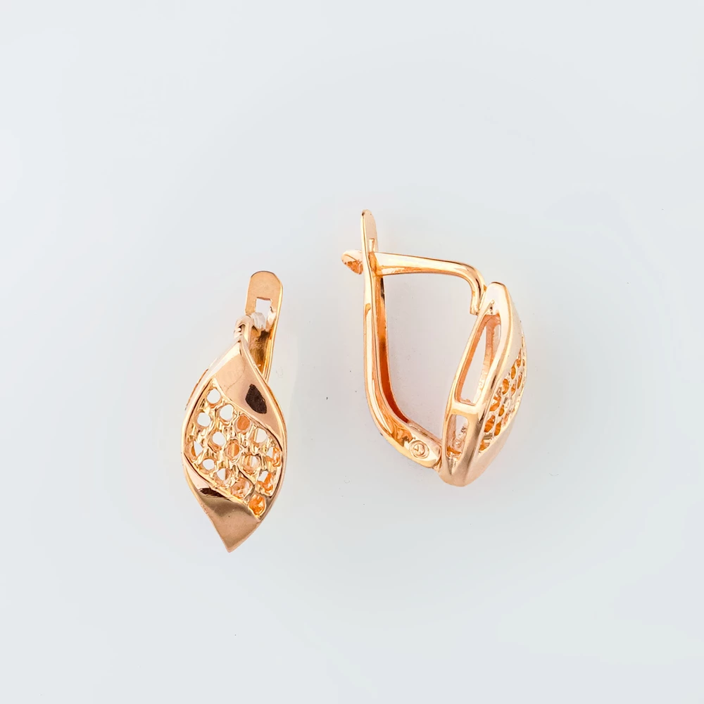 Серьги из красного золота 585 пробы