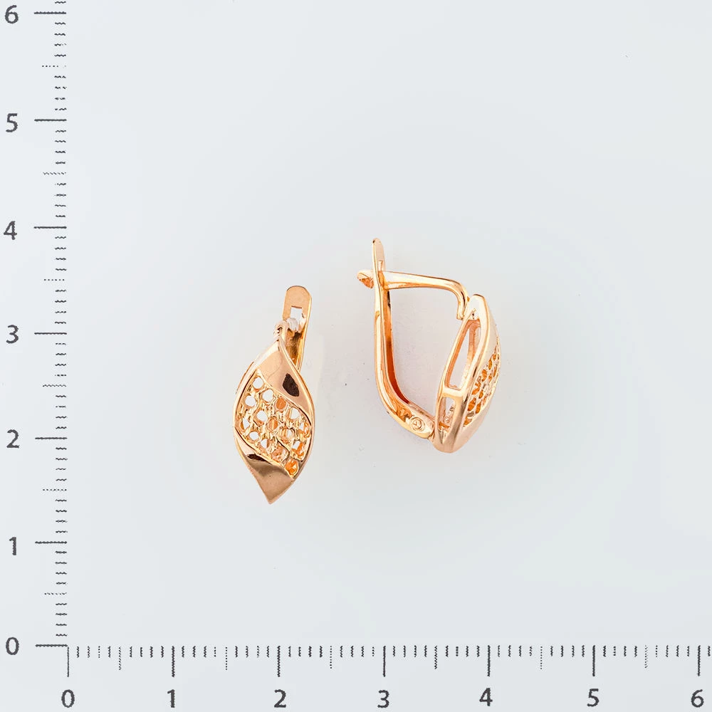Серьги из красного золота 585 пробы