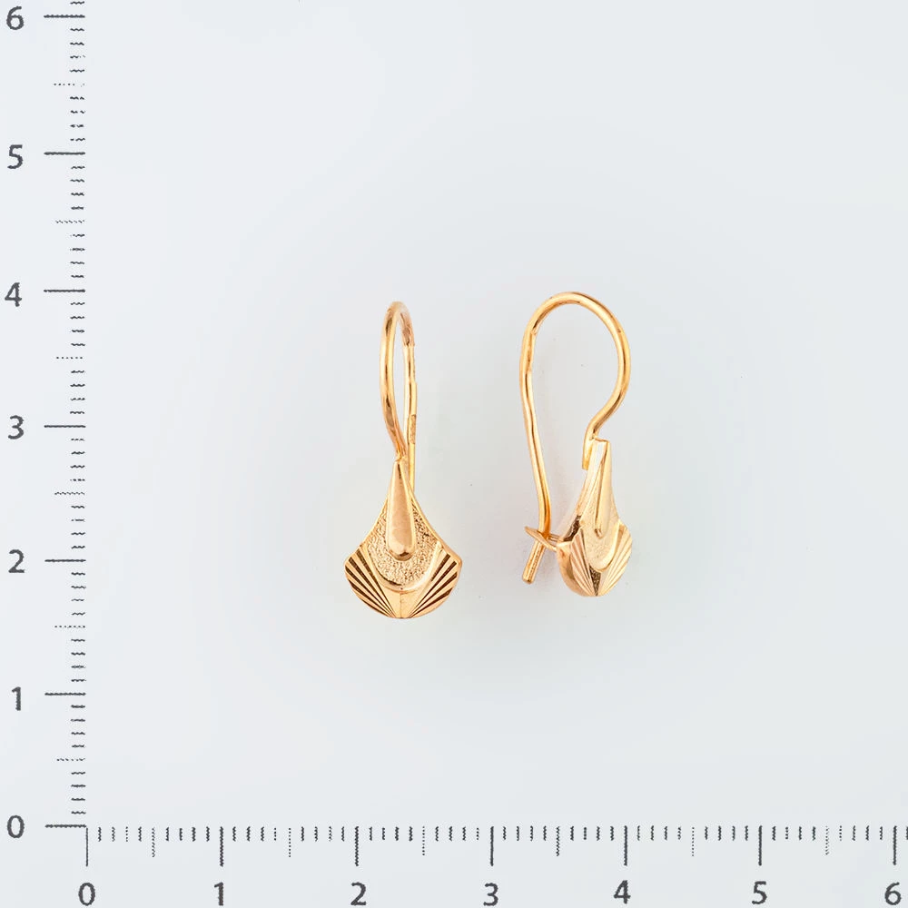 Серьги из красного золота 585 пробы