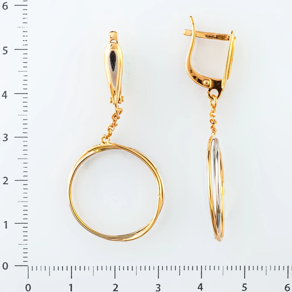 Серьги из красного золота 585 пробы