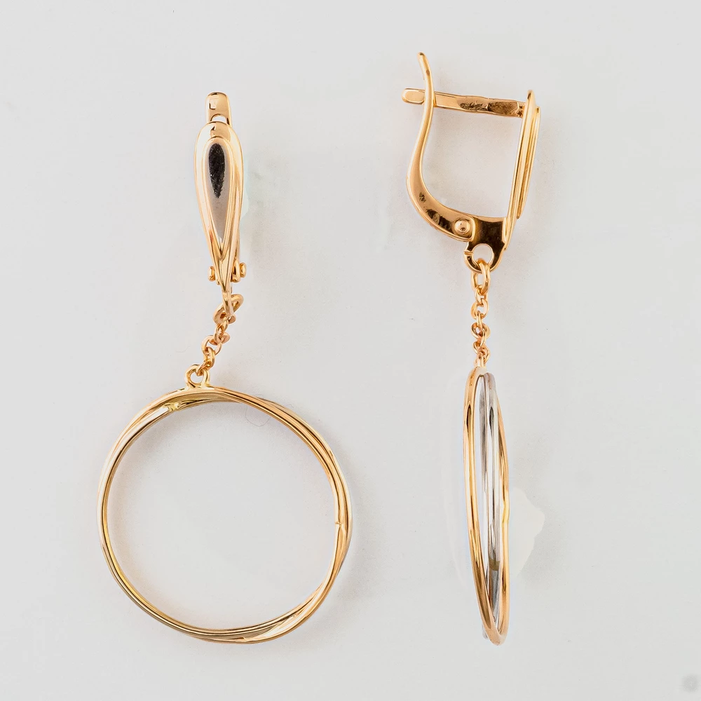 Серьги из красного золота 585 пробы