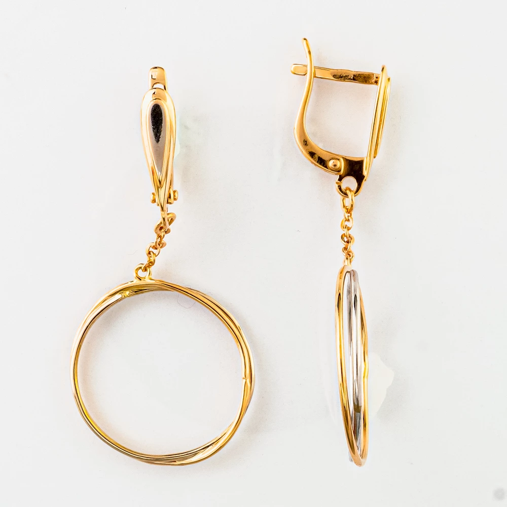 Серьги из красного золота 585 пробы
