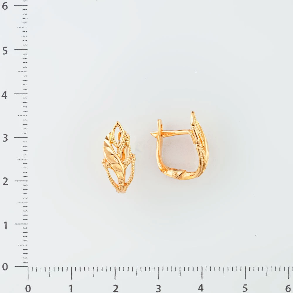 Серьги из красного золота 585 пробы