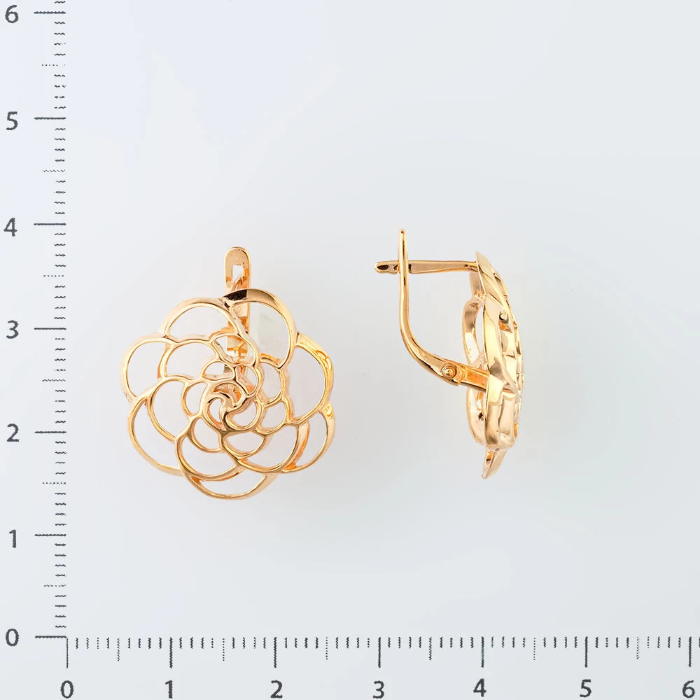 Серьги из красного золота 585 пробы