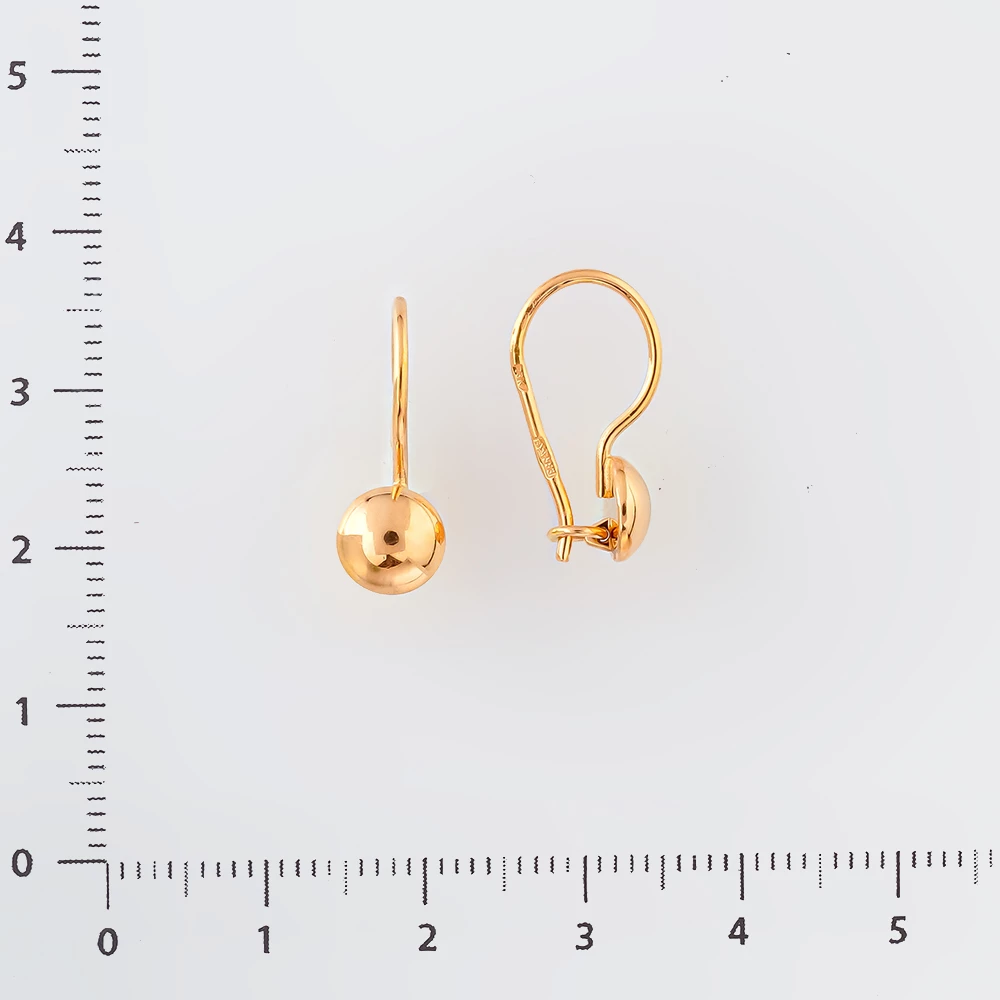 Серьги из красного золота 583 пробы
