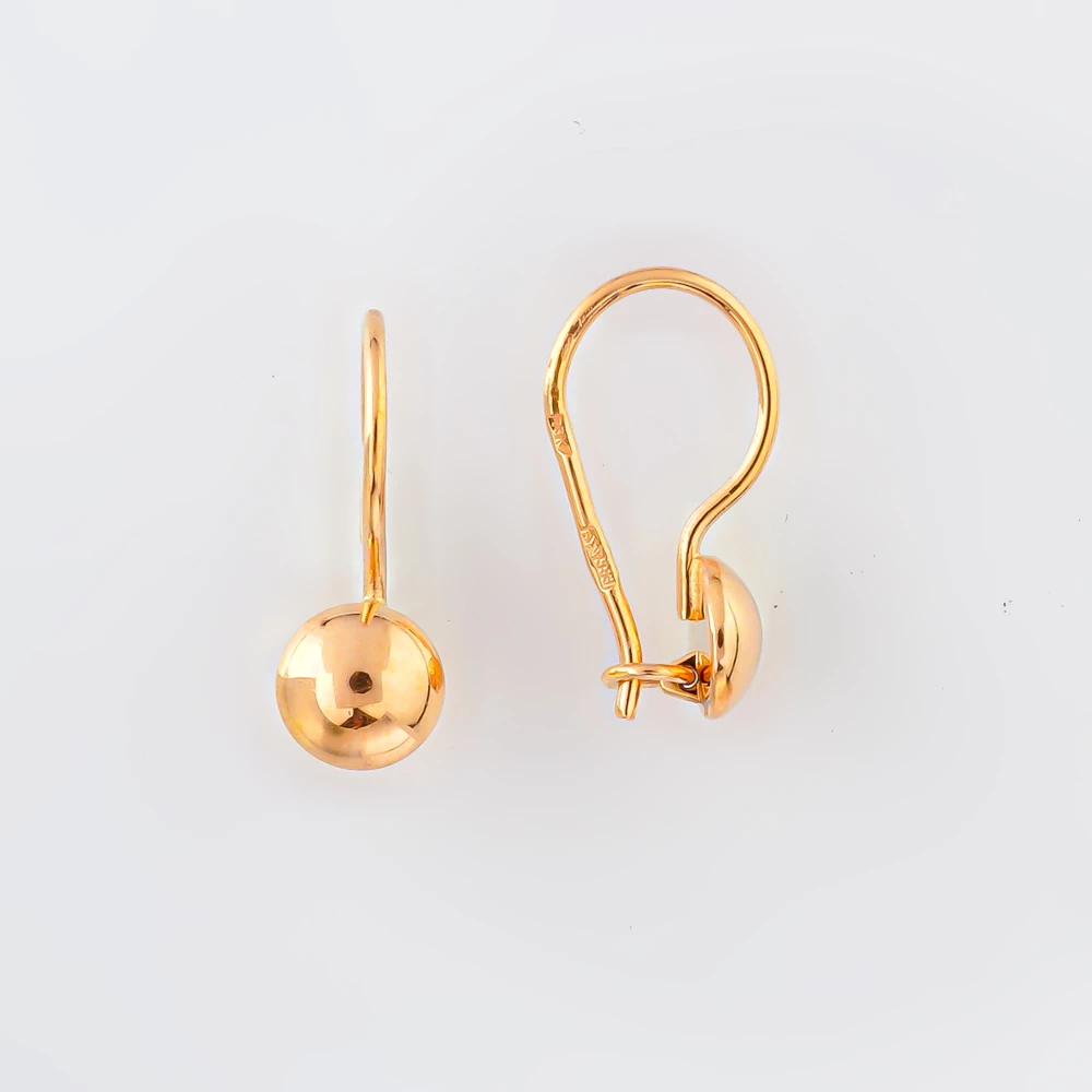 Серьги из красного золота 583 пробы