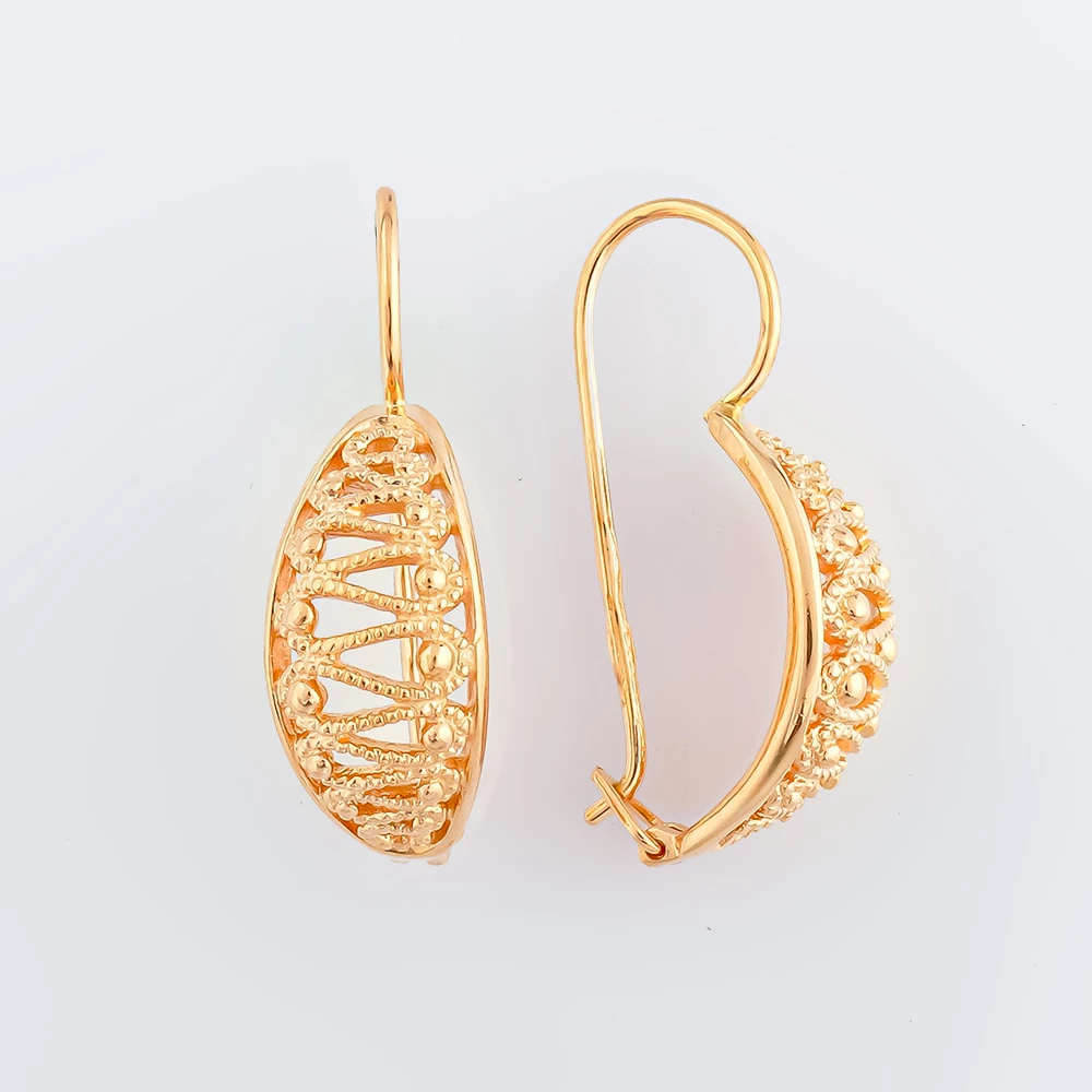 Серьги из красного золота 585 пробы