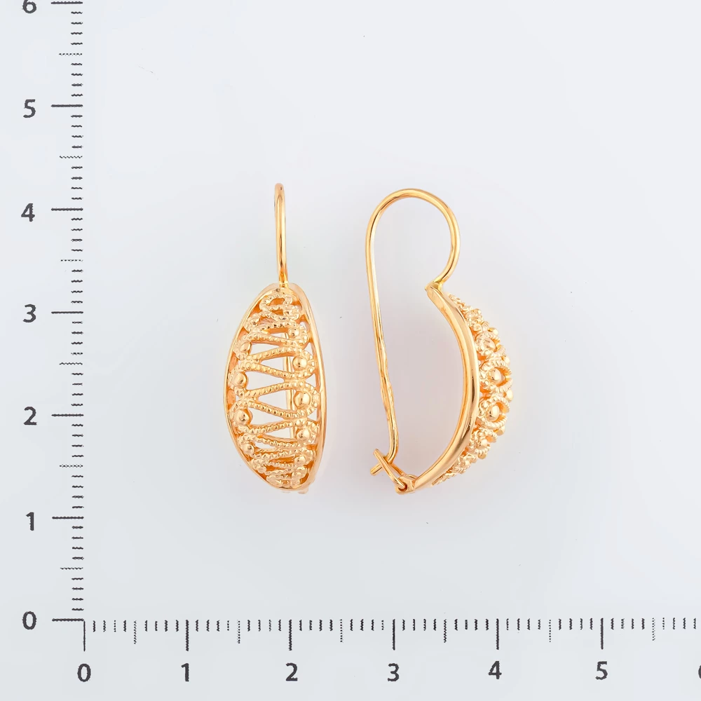 Серьги из красного золота 585 пробы