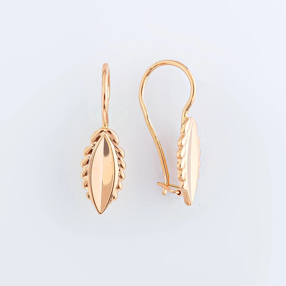 Серьги из красного золота 585 пробы