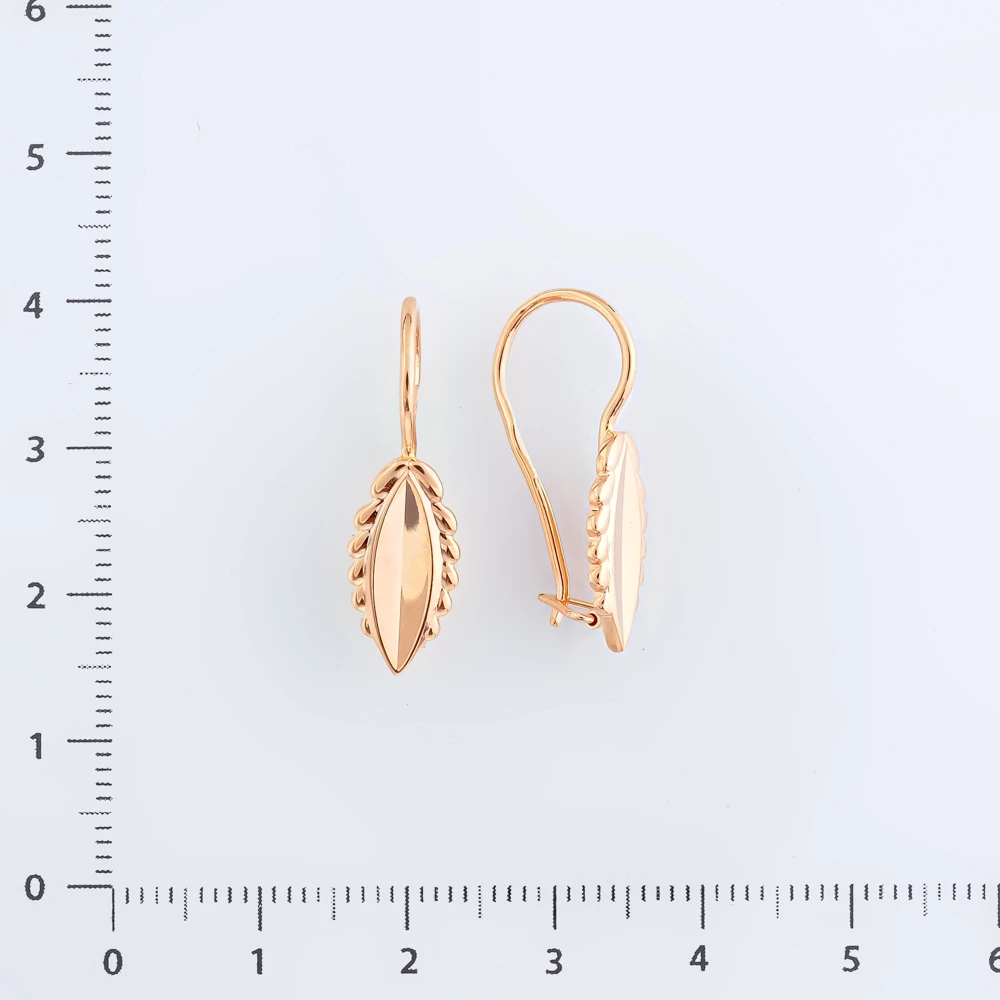 Серьги из красного золота 585 пробы