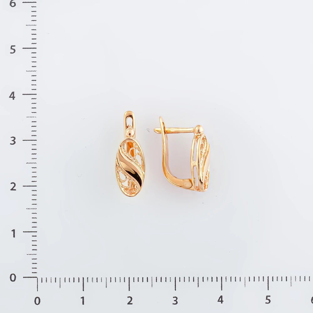 Серьги из красного золота 585 пробы
