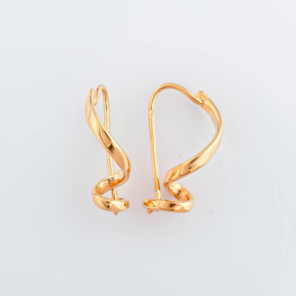 Серьги из красного золота 585 пробы