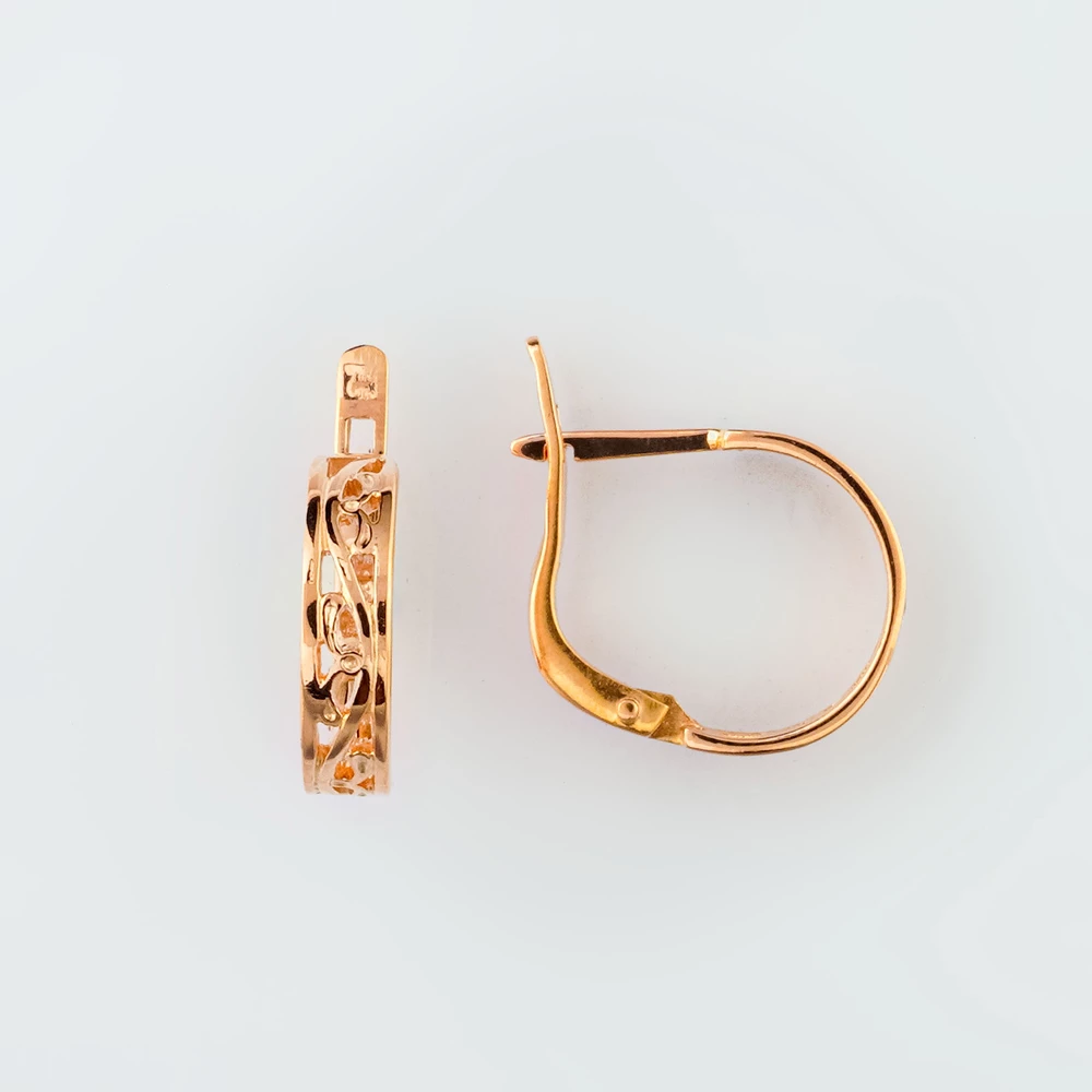 Серьги из красного золота 583 пробы