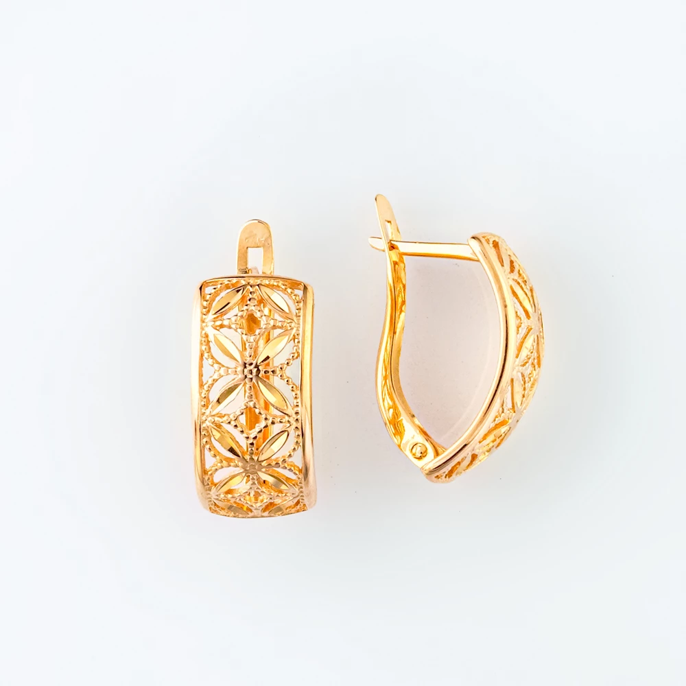 Серьги из красного золота 585 пробы