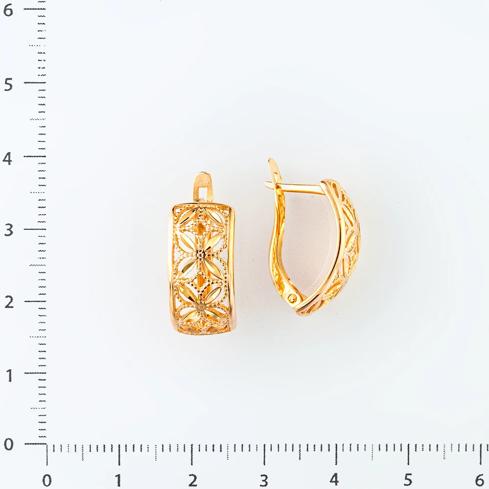 Серьги из красного золота 585 пробы
