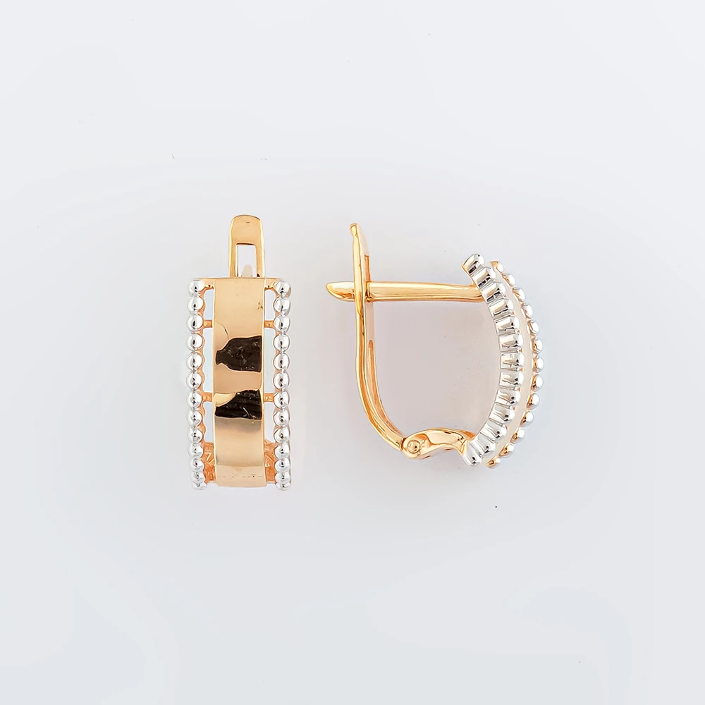 Серьги из красного золота 585 пробы