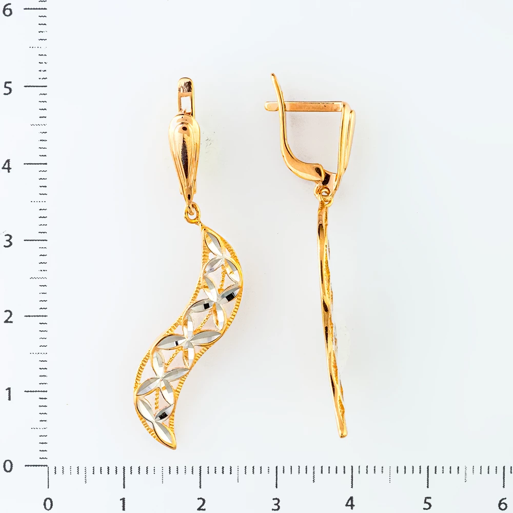 Серьги из красного золота 585 пробы