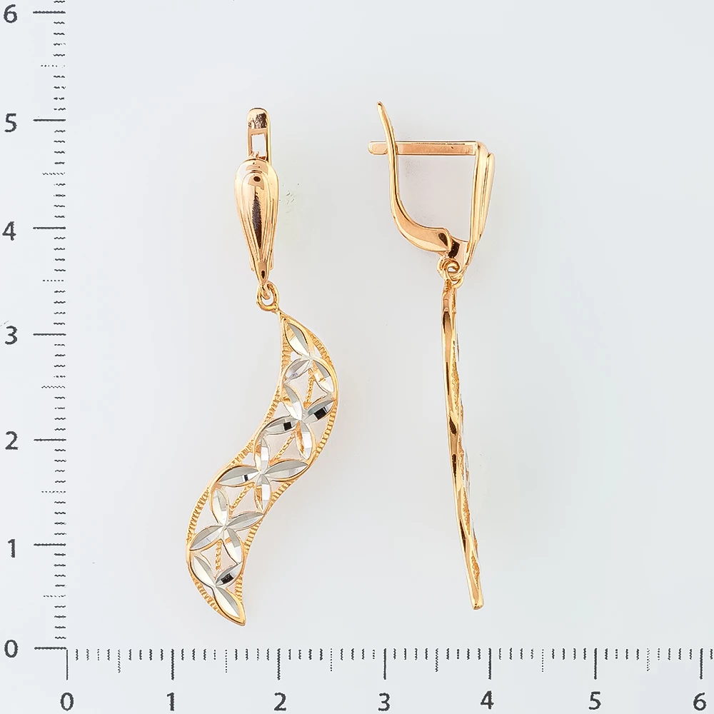 Серьги из красного золота 585 пробы