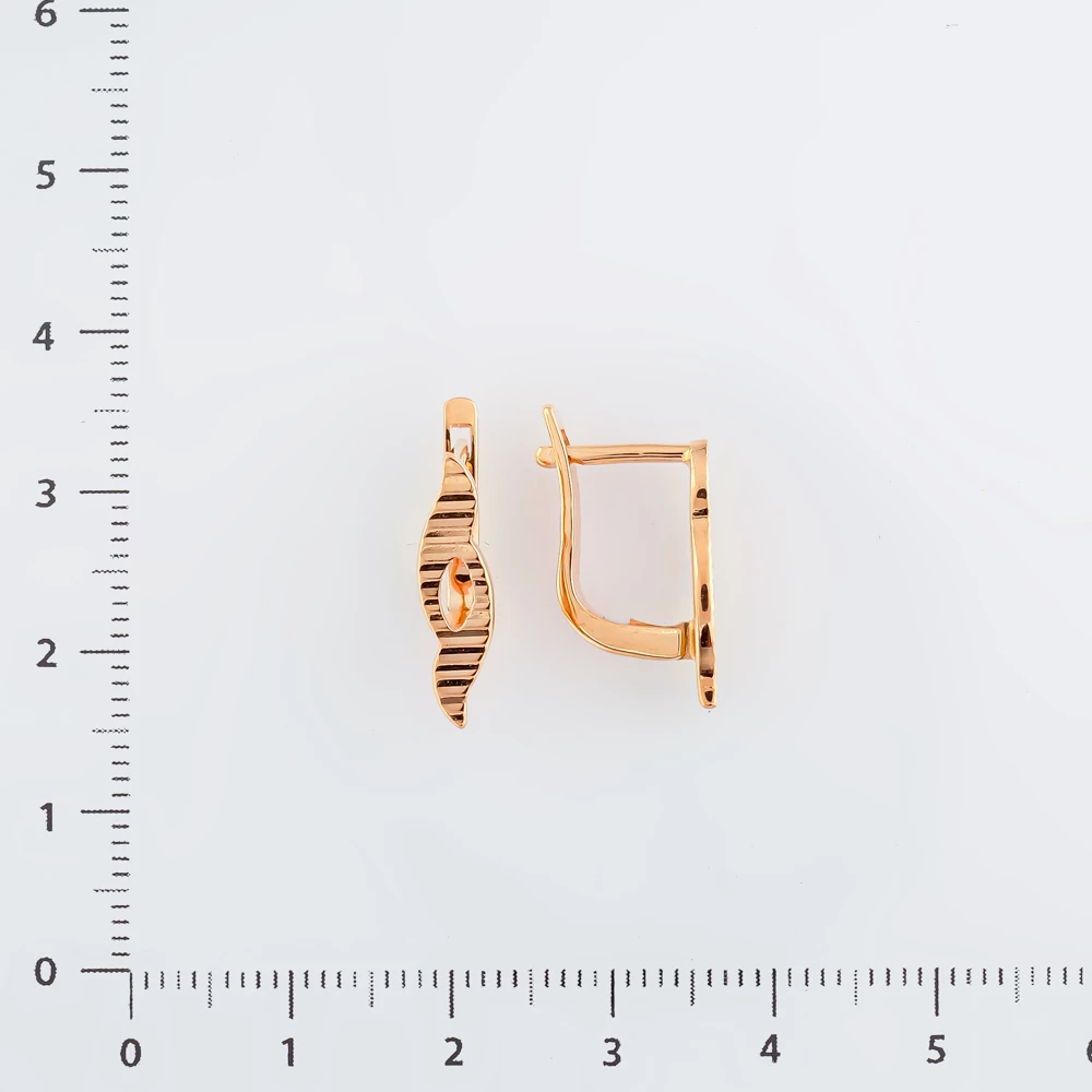 Серьги из красного золота 585 пробы