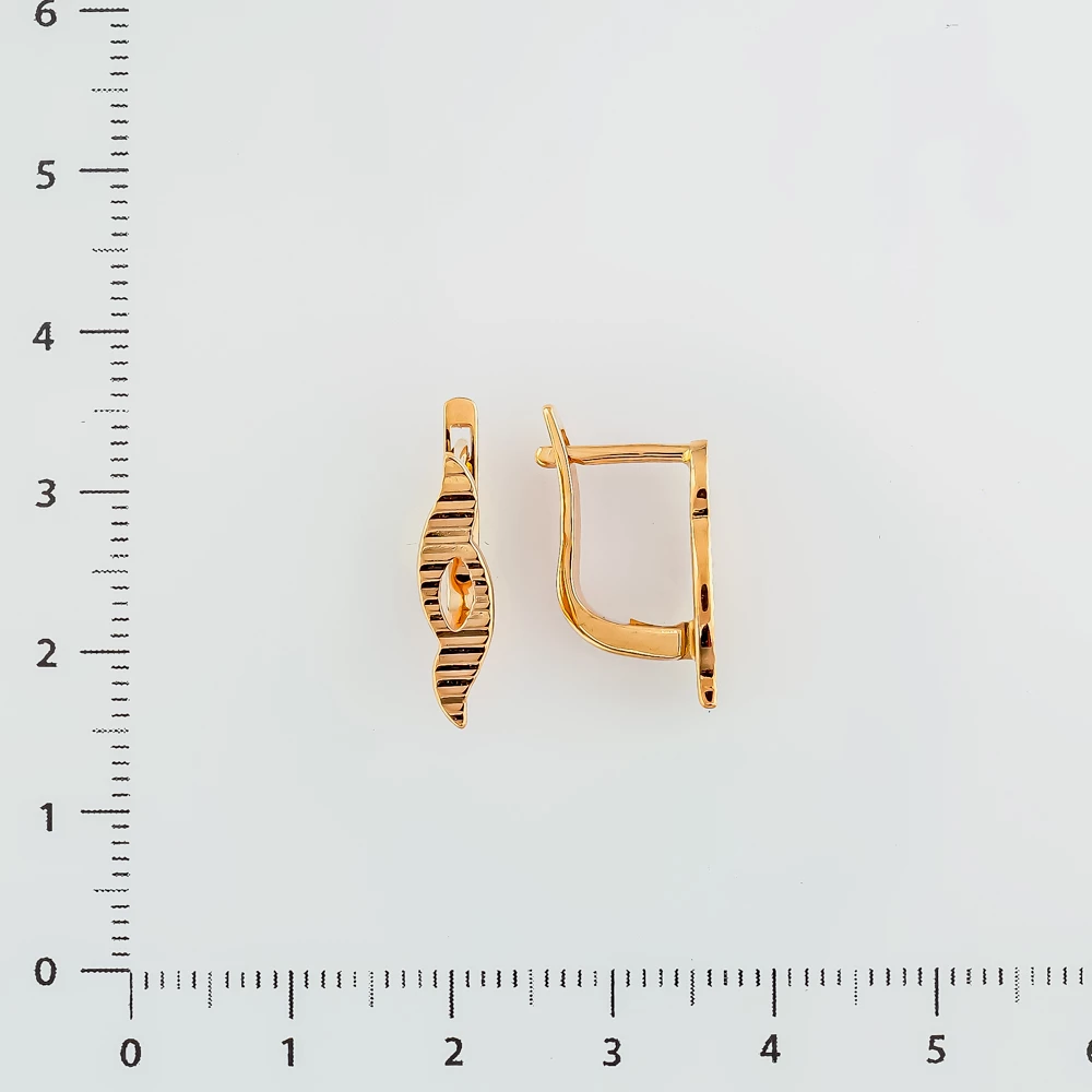 Серьги из красного золота 585 пробы
