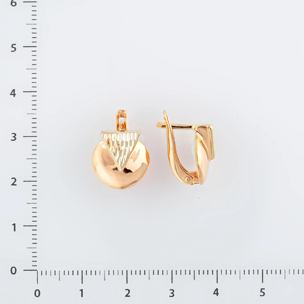 Серьги из красного золота 585 пробы