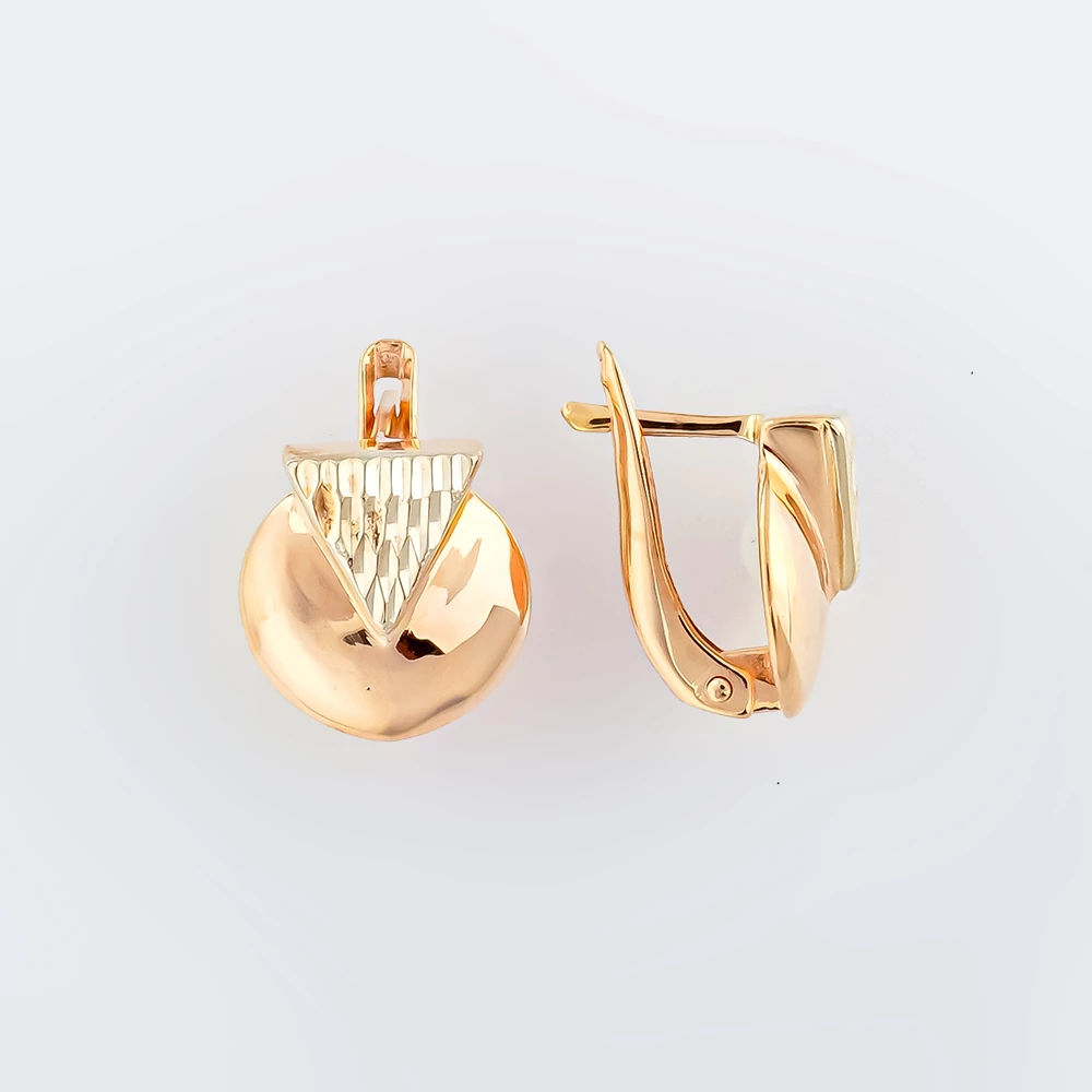 Серьги из красного золота 585 пробы