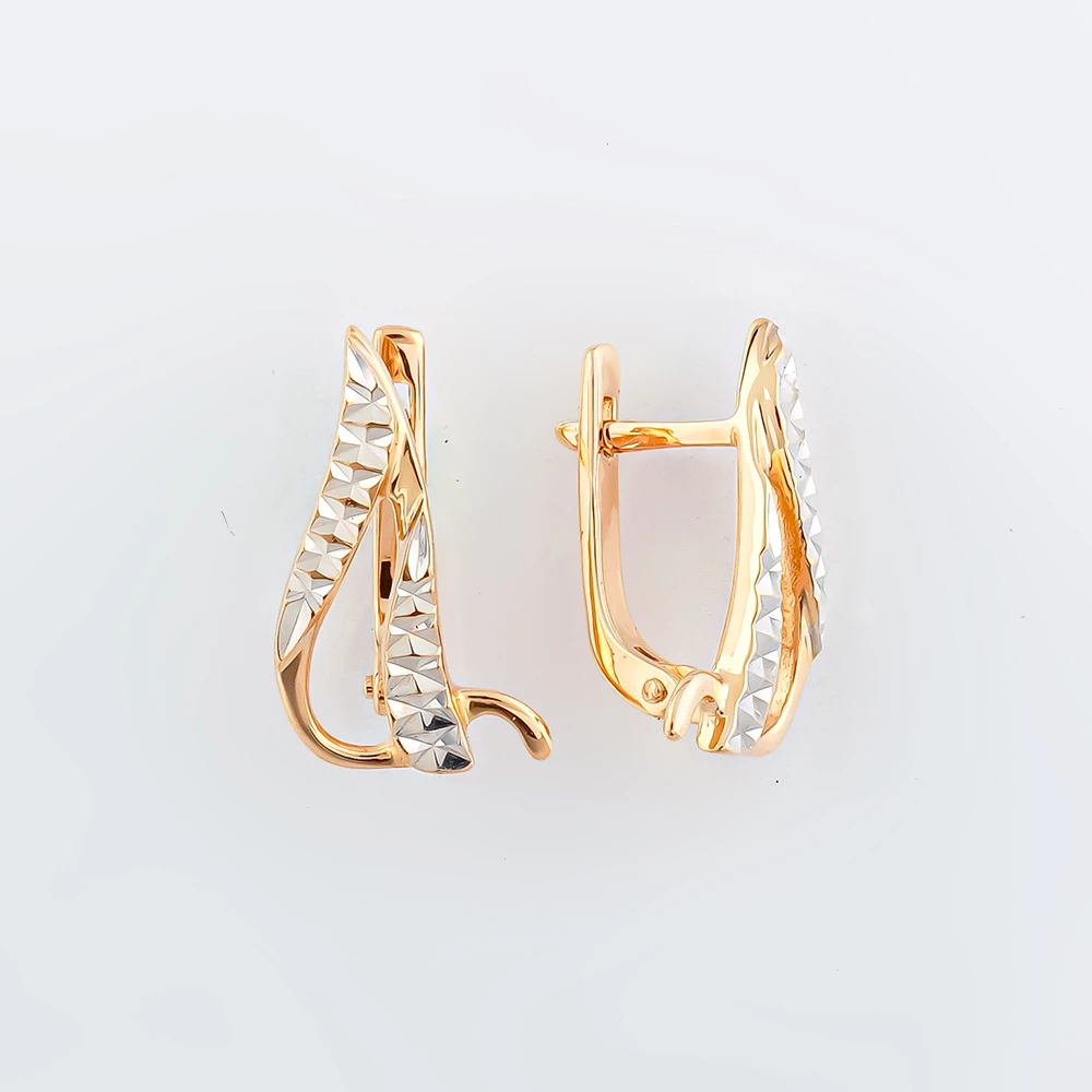 Серьги из красного золота 585 пробы