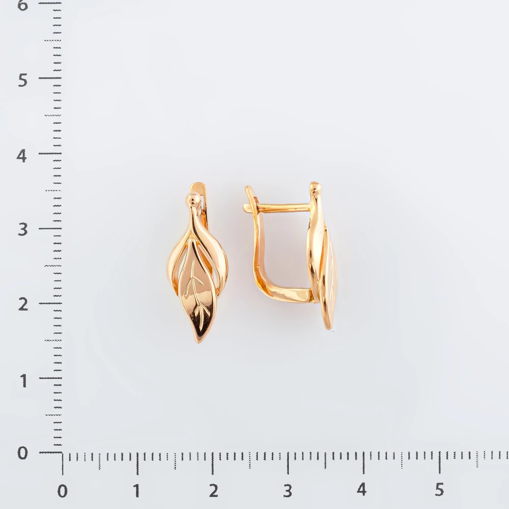 Серьги из красного золота 585 пробы