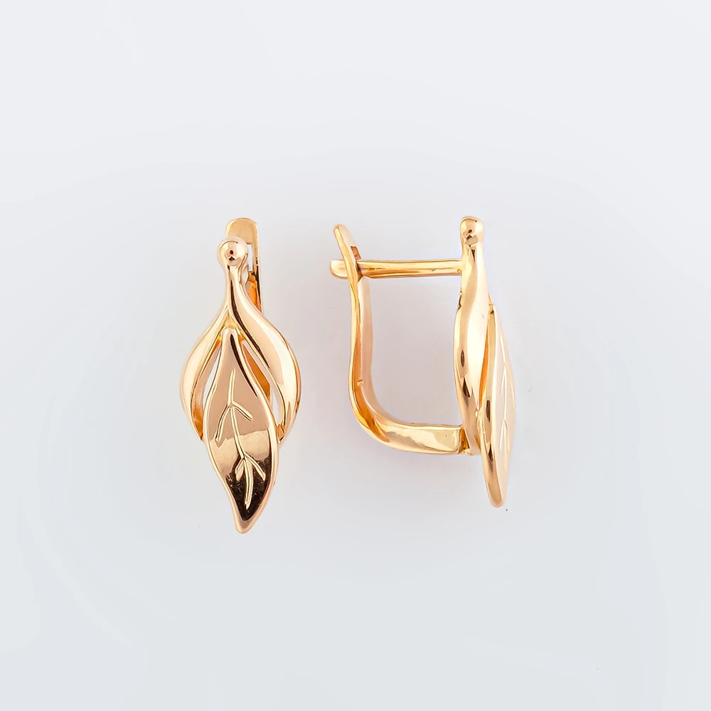 Серьги из красного золота 585 пробы