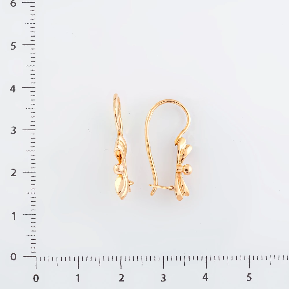 Серьги из красного золота 583 пробы