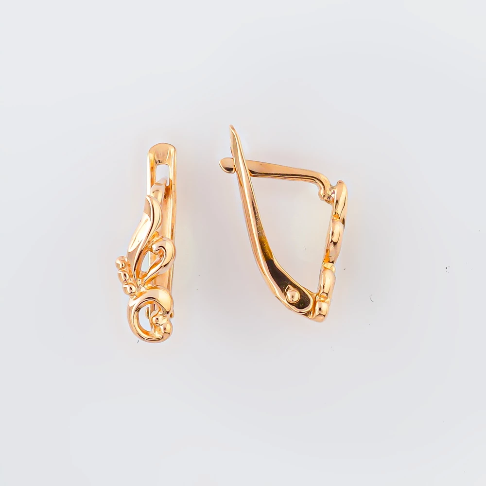 Серьги из красного золота 585 пробы
