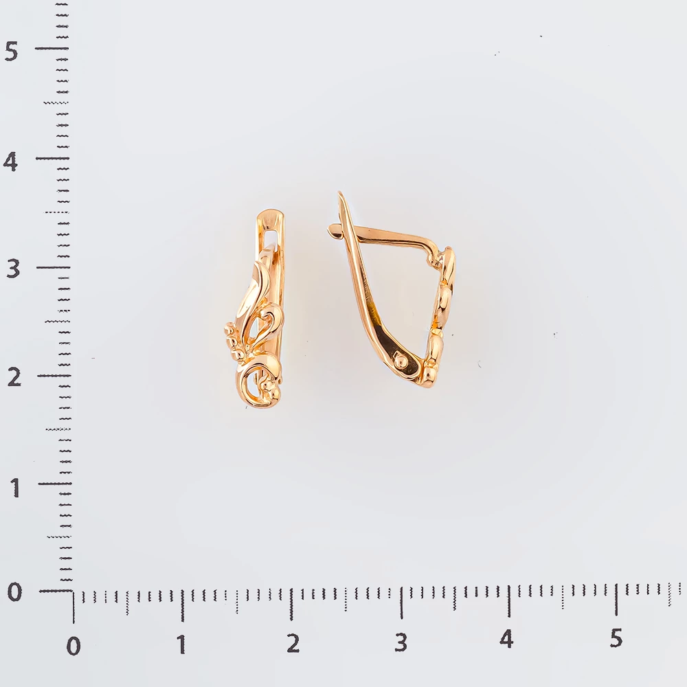 Серьги из красного золота 585 пробы