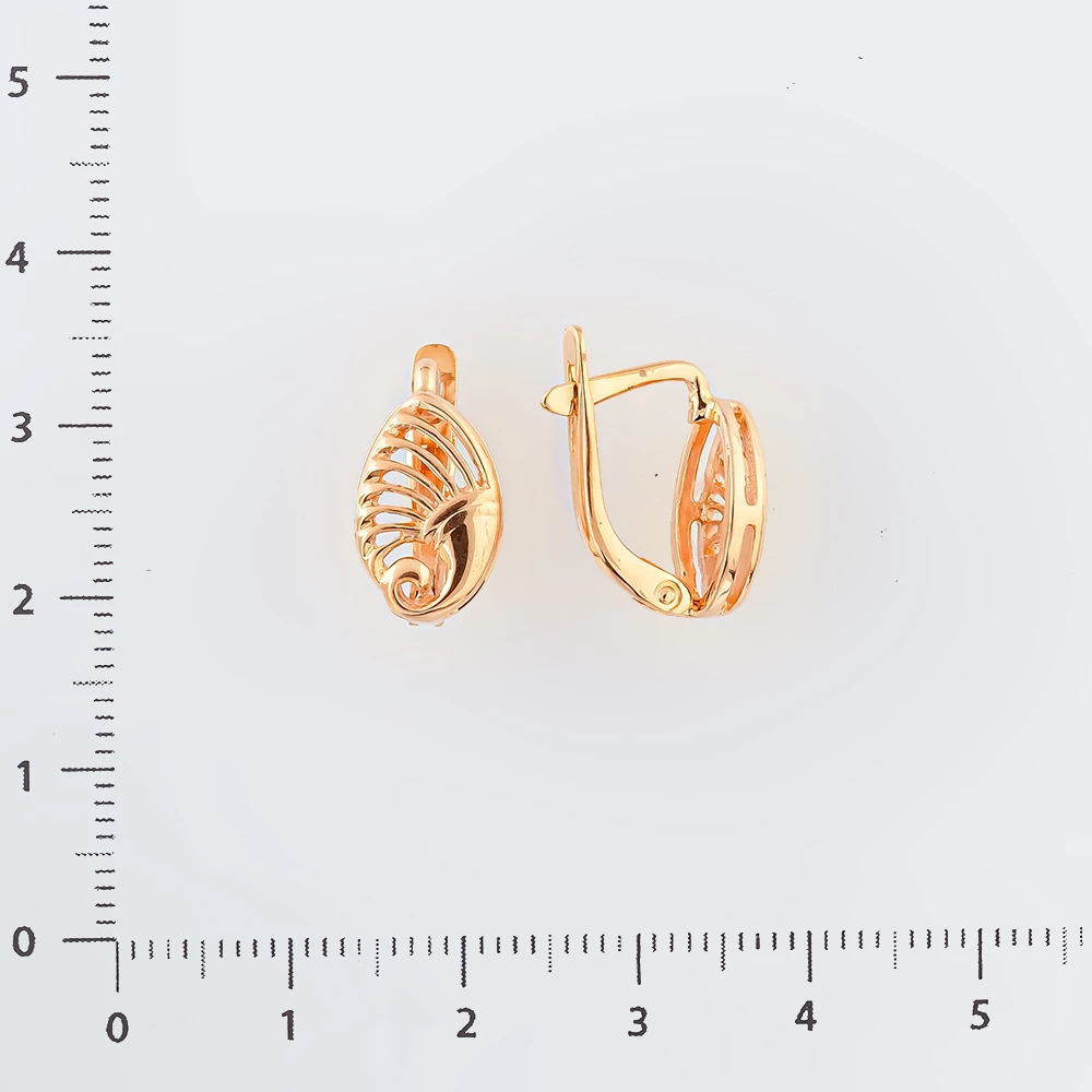 Серьги из красного золота 585 пробы