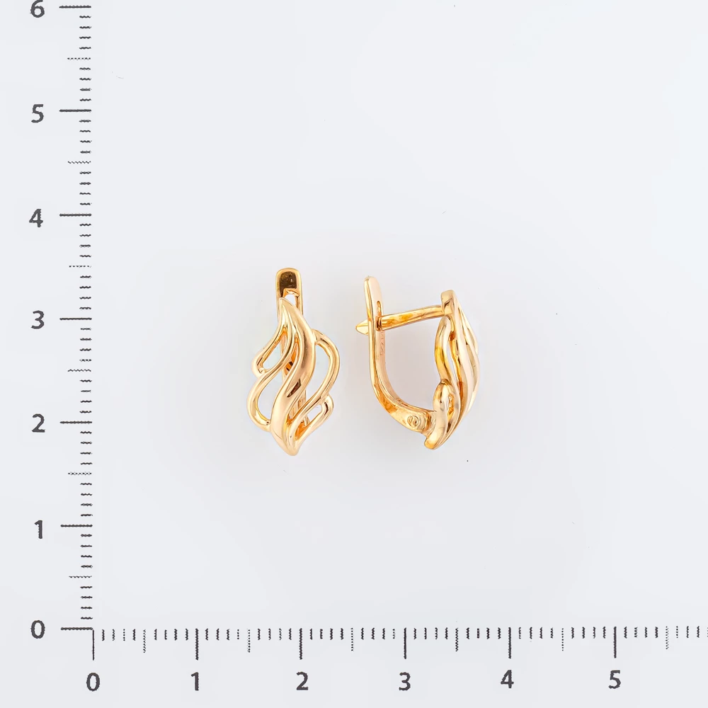 Серьги из красного золота 585 пробы