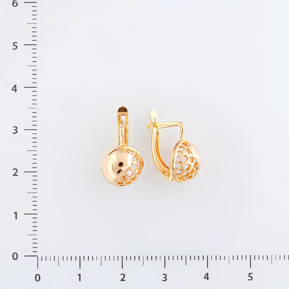 Серьги из красного золота 585 пробы