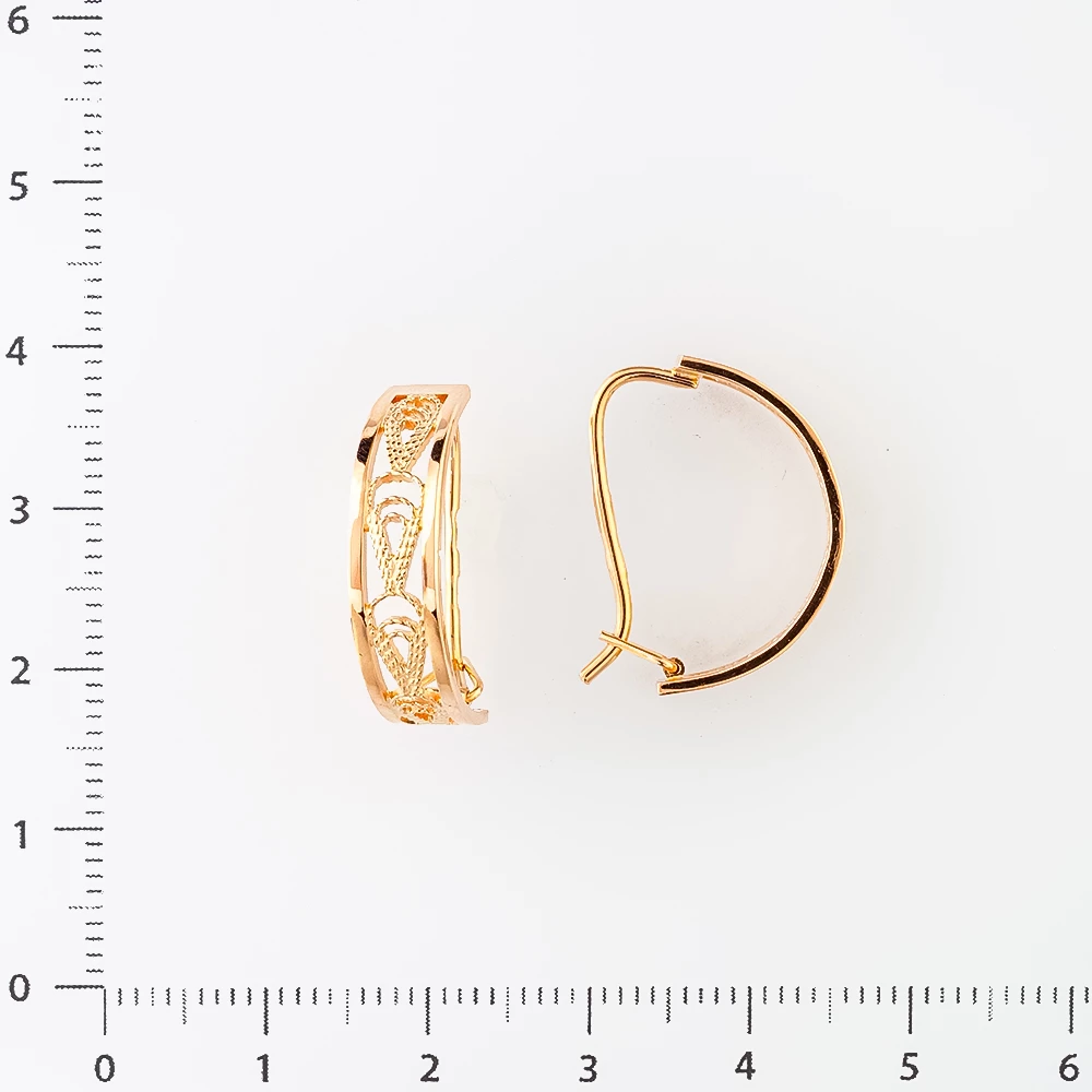 Серьги из красного золота 585 пробы