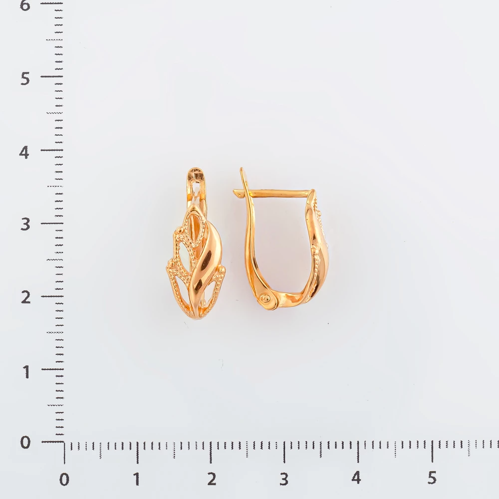 Серьги из красного золота 585 пробы