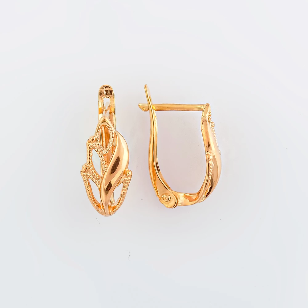 Серьги из красного золота 585 пробы