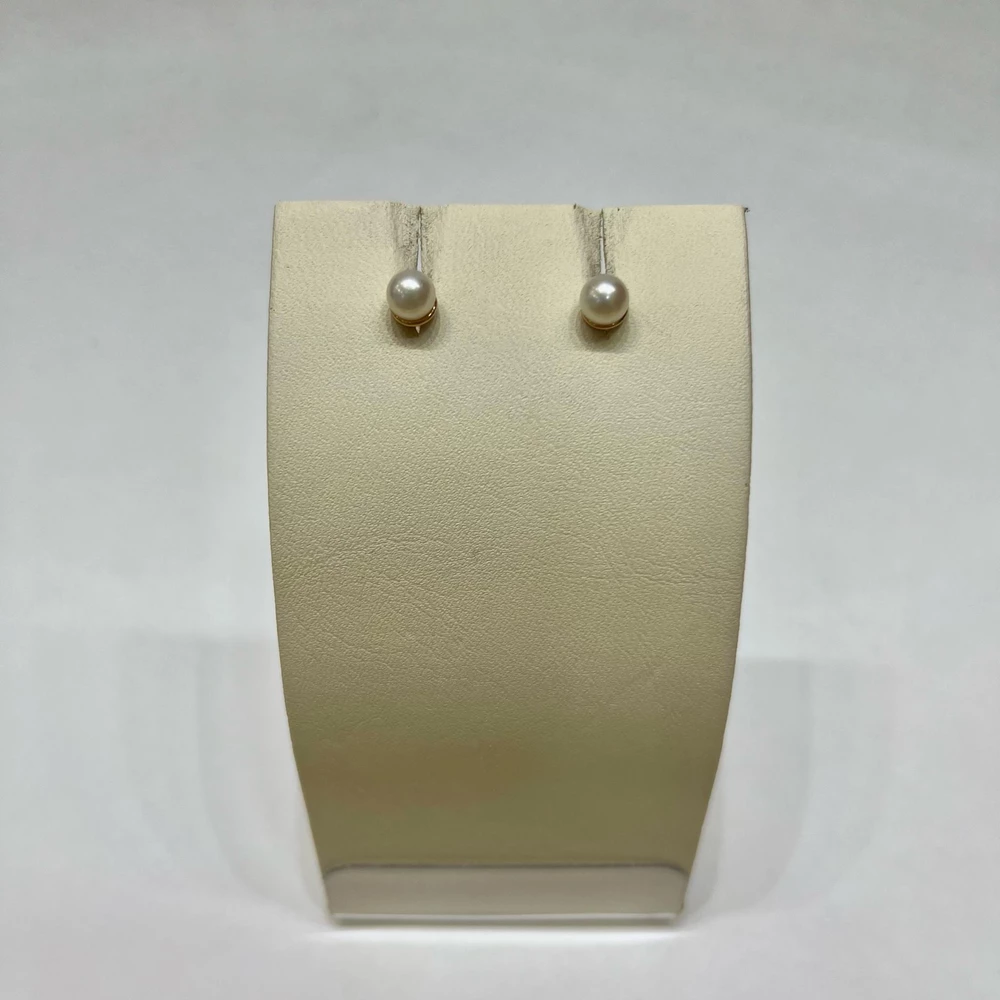 Серьги с культивированным жемчугом из красного золота 585 пробы