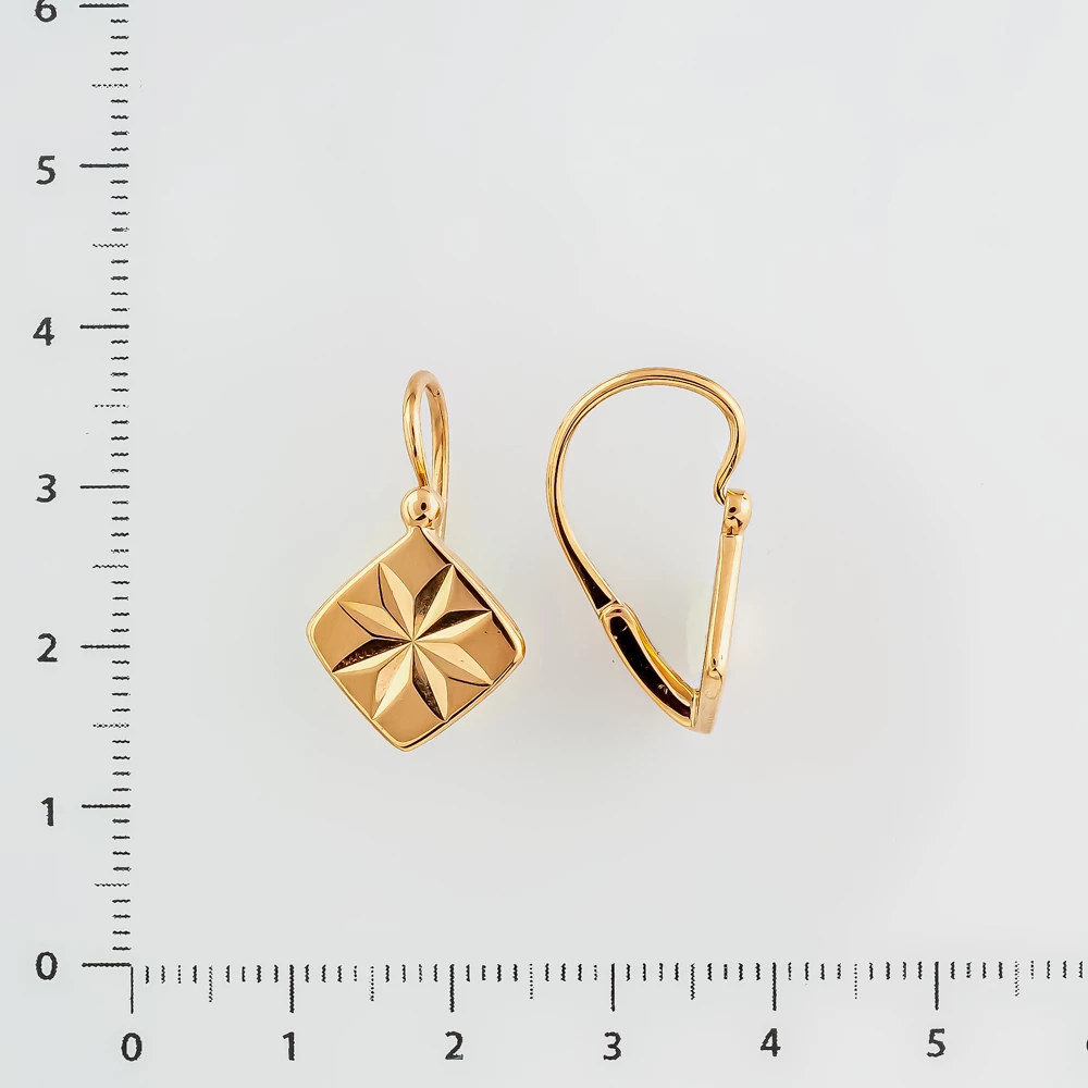 Серьги из красного золота 583 пробы